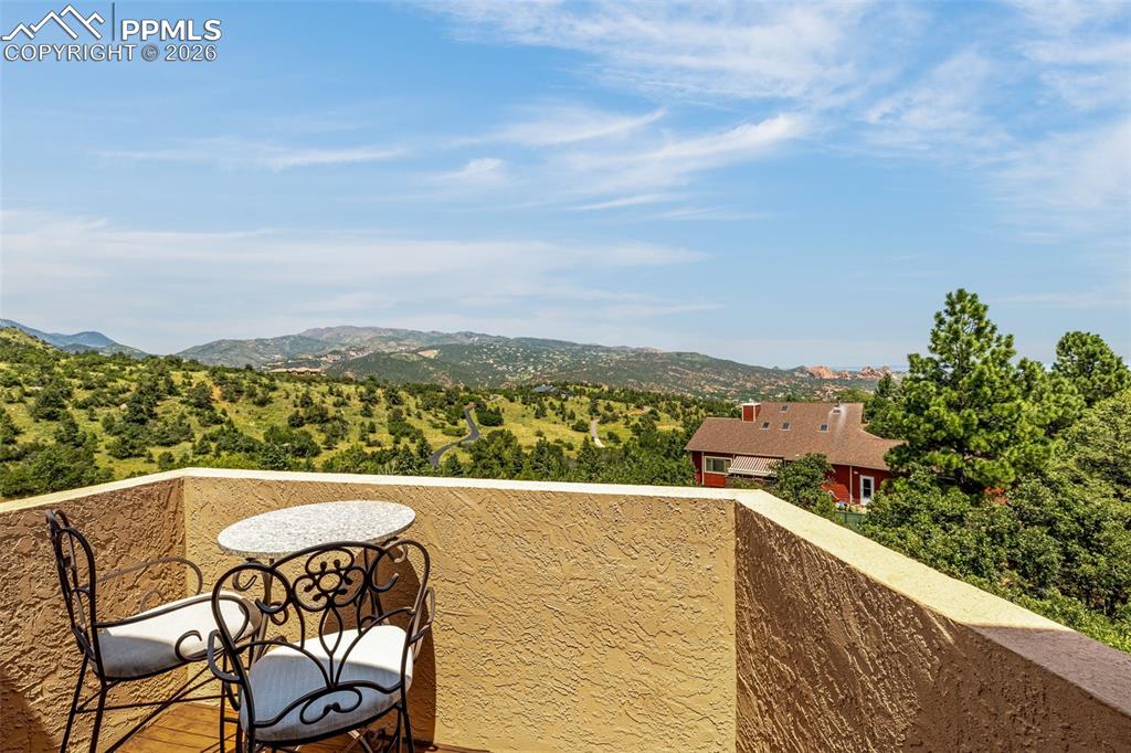 Image 25 of 42: Balcony with a mountain view