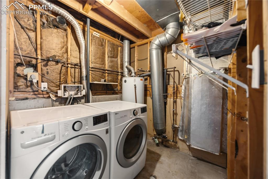 Image 24 of 27: Lower level laundry/utility room with electric hookups.