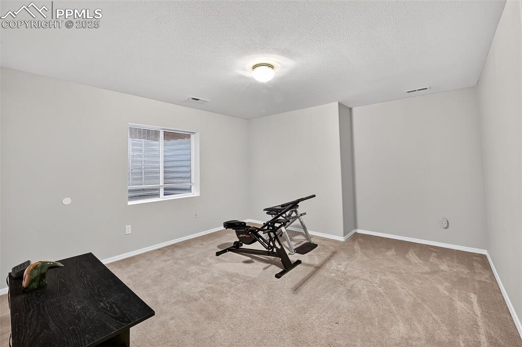 Image 30 of 41: Bedroom #4 on lower level was used as an exercise room!