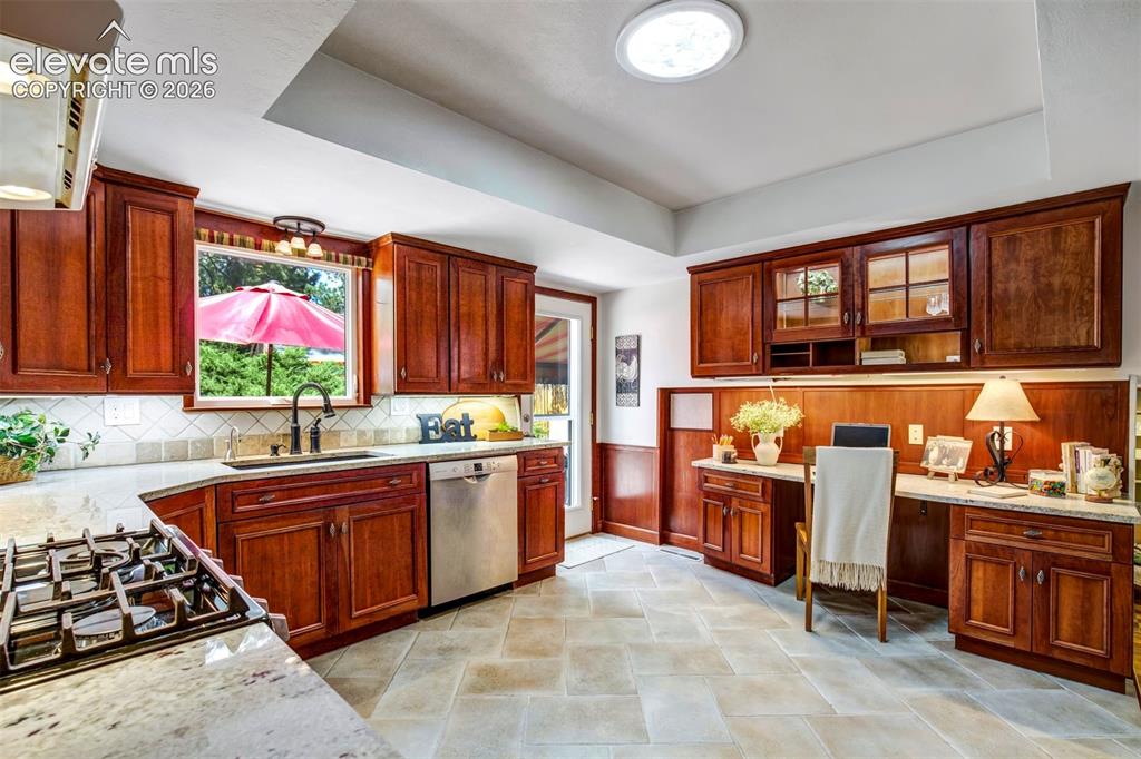 Image 16 of 48: Cherry Cabinets