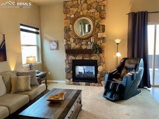 Image 6 of 36: double faced fireplace to bring the outdoors in