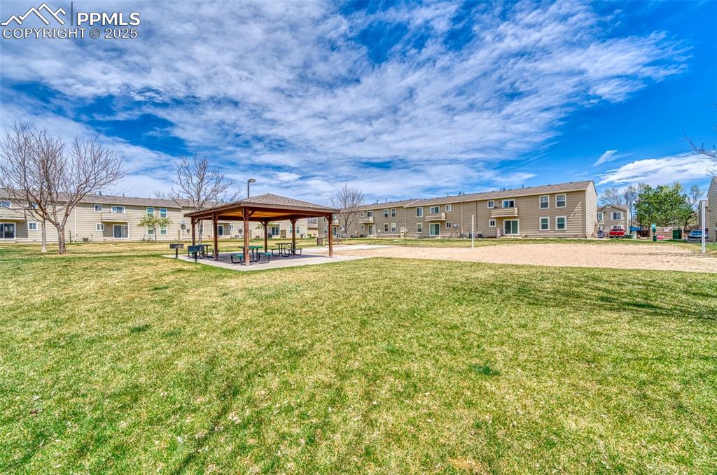 Image 23 of 23: View of community with a yard and a gazebo