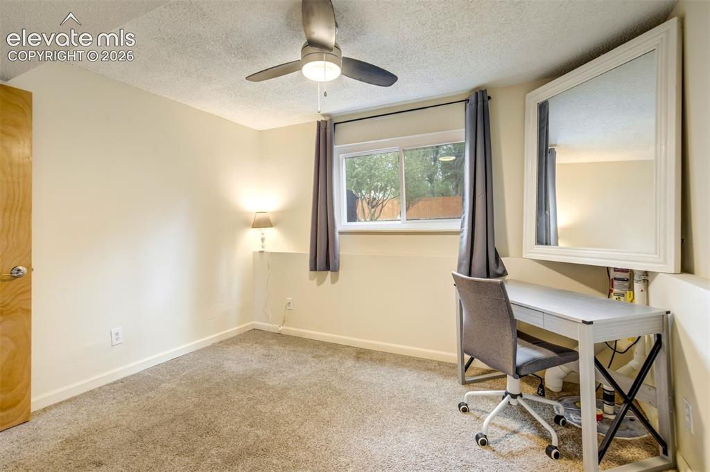 Image 31 of 50: Room featuring light-colored walls and carpeted flooring