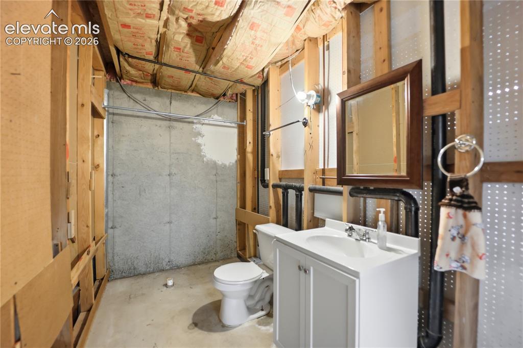 Image 32 of 50: Basement bath plumed in and ready to be completed