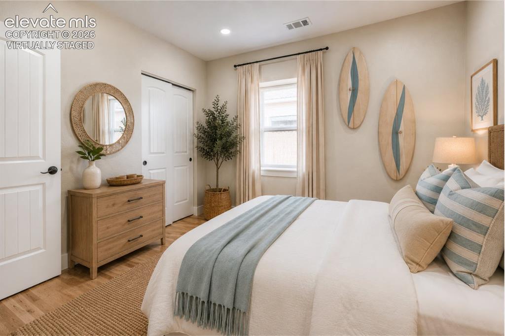 Image 31 of 49: And same bedroom, but virtually staged.