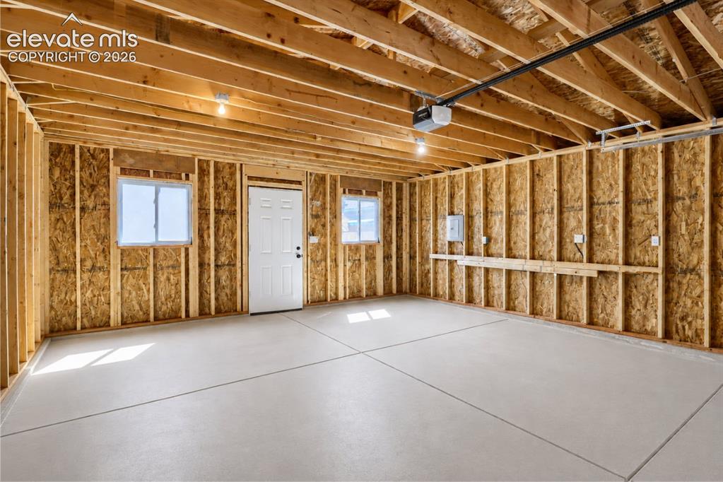 Image 46 of 49: The interior of the garage.