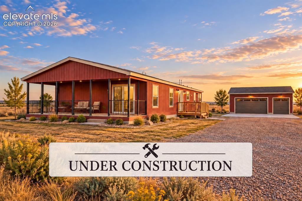 Image 1 of 47: Exterior – Wide exterior view showcases the home’s covered porch, landscape