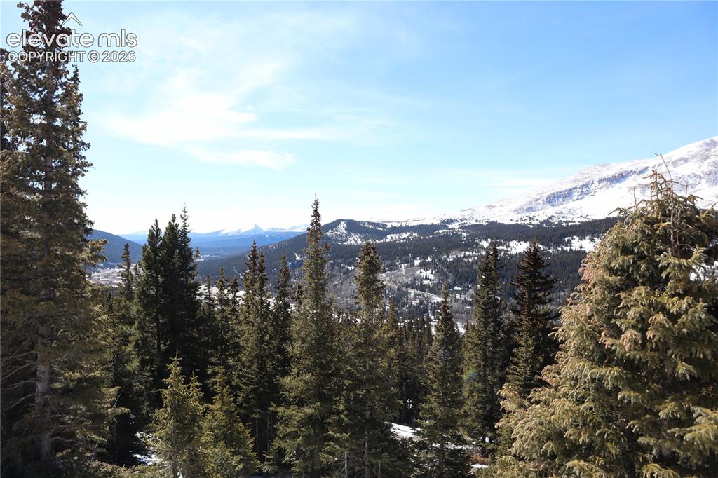 Image 26 of 26: Winter view from Hoosier Pass of the Switchbacks of Roberts Road.