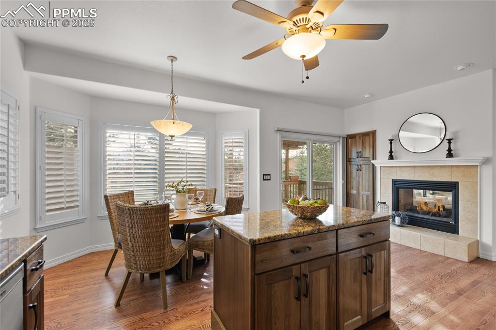 Image 19 of 50: Refinished cabinetry through the main level kitchen. New interior paint thr