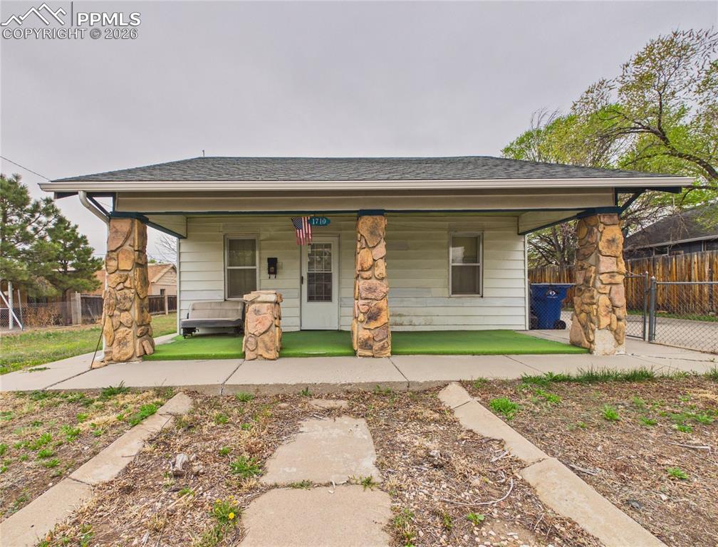 Caption: Front of Structure