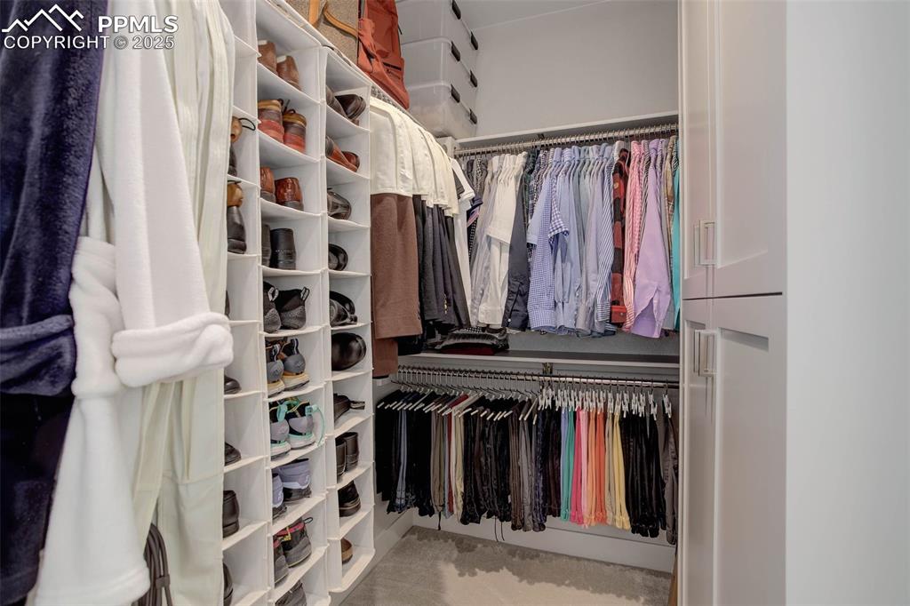 Image 20 of 32: Spacious closet featuring light carpet