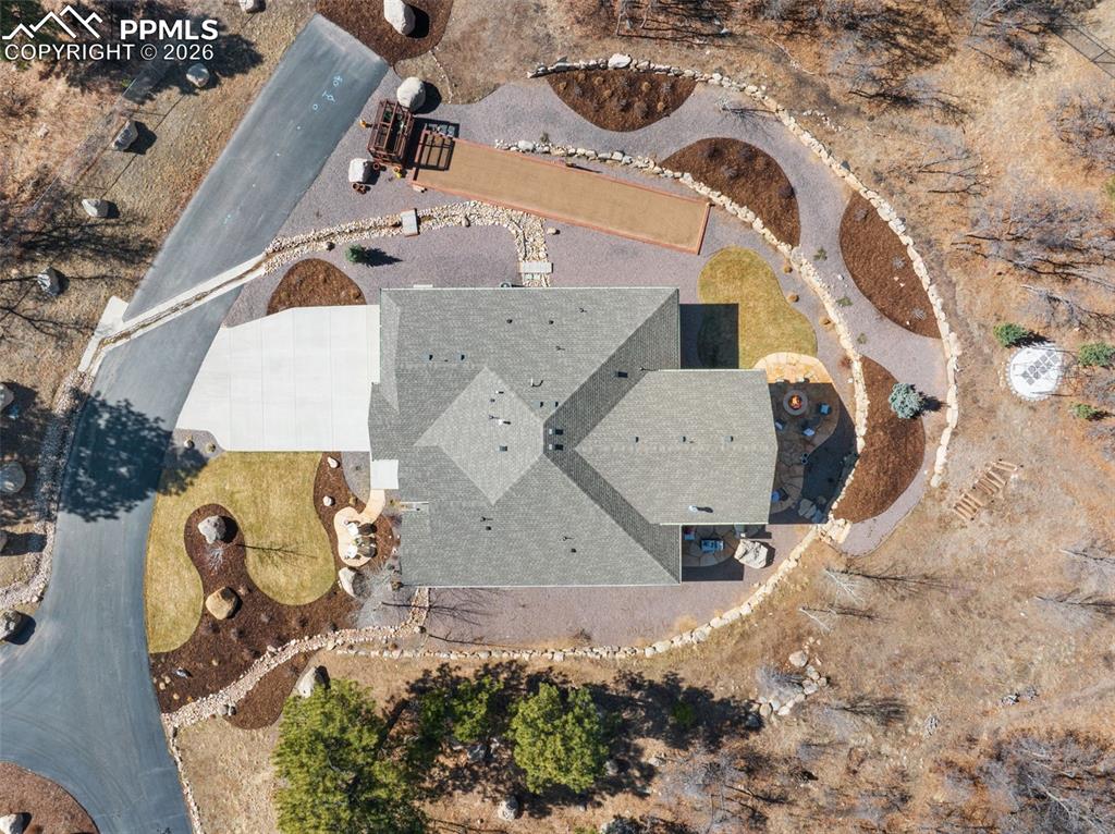 Image 46 of 49: This top-down aerial perspective reveals the meticulous geometry of the lot