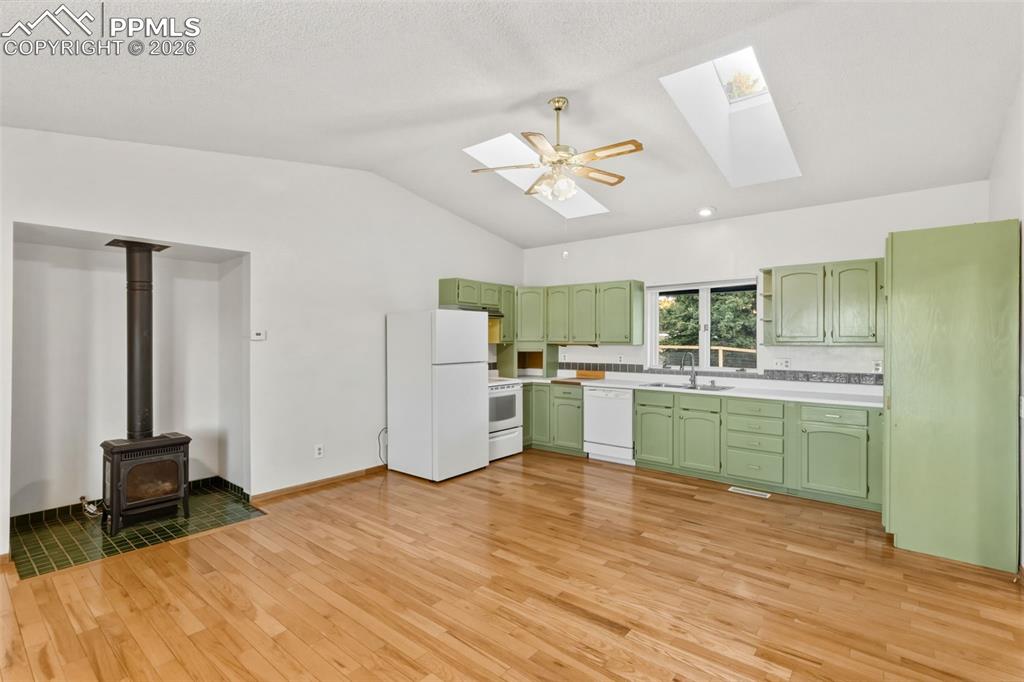 Image 10 of 38: Wood Burning Fireplace 