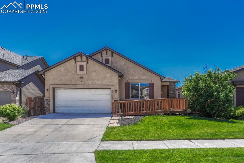 Caption: Discover a home that seamlessly combines style and accessibility, as showcased in this lovely front 