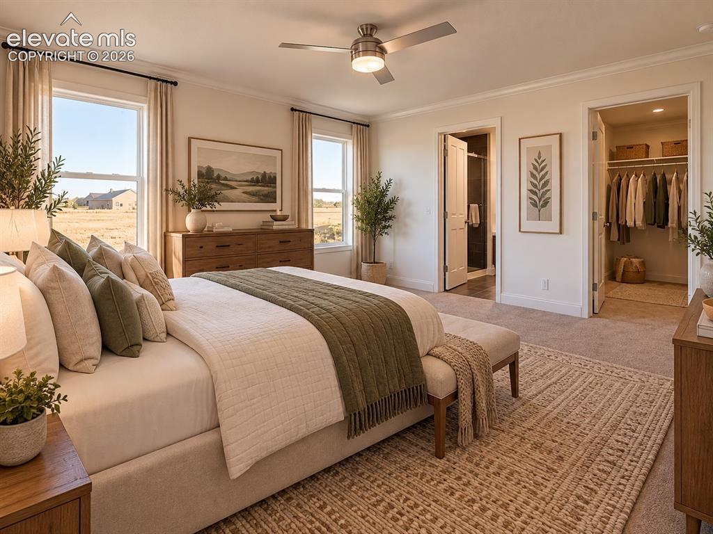 Image 13 of 34: Primary Bedroom – Alternate view highlights the primary suite’s comfortable