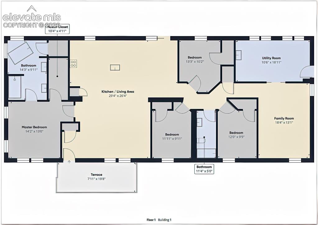 Image 33 of 34: Main Home Floor Plan – Thoughtfully arranged single-level floor plan featur