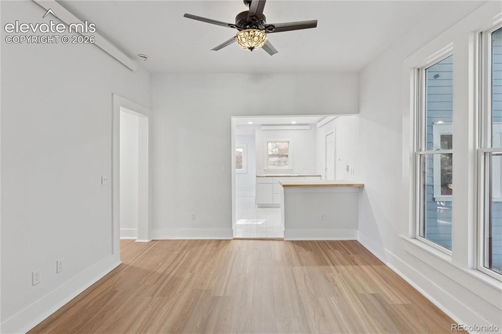 Image 14 of 49: Main-level flat living
area + kitchen