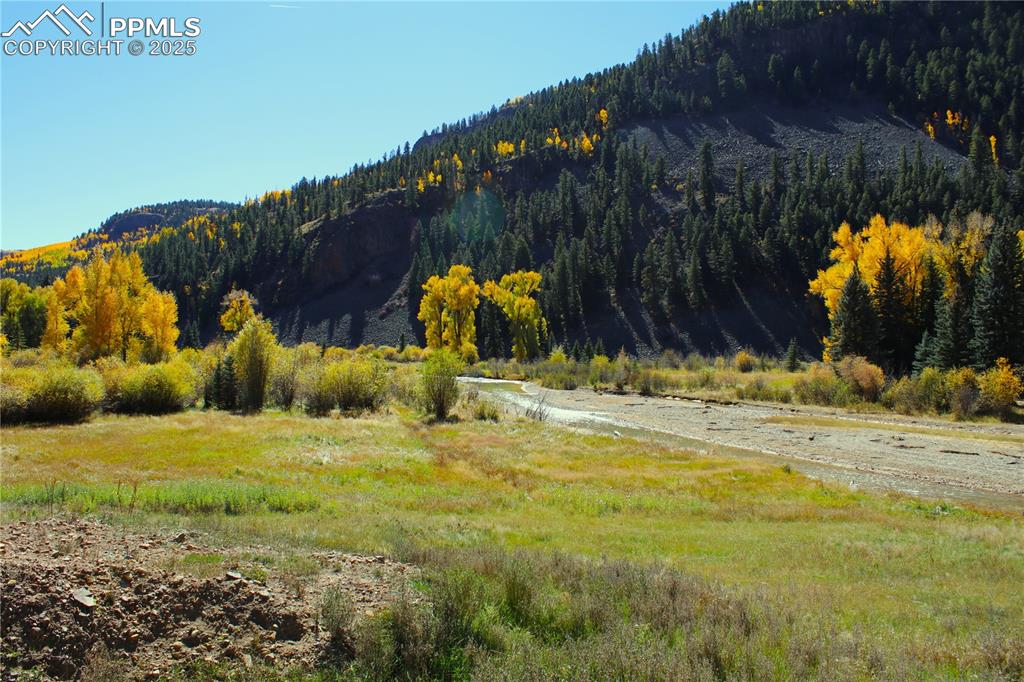 Image 5 of 15: View of mountain background with a forest and rural landscape