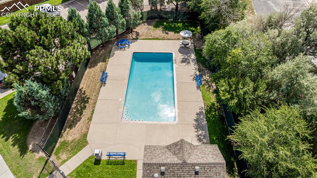 Image 33 of 47: Aerial view of a pool area