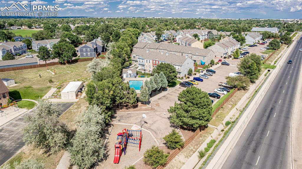 Image 44 of 47: Aerial view of residential area