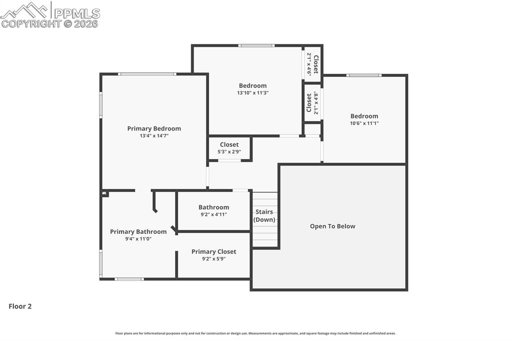 Image 49 of 50: Upper floor plan / room layout