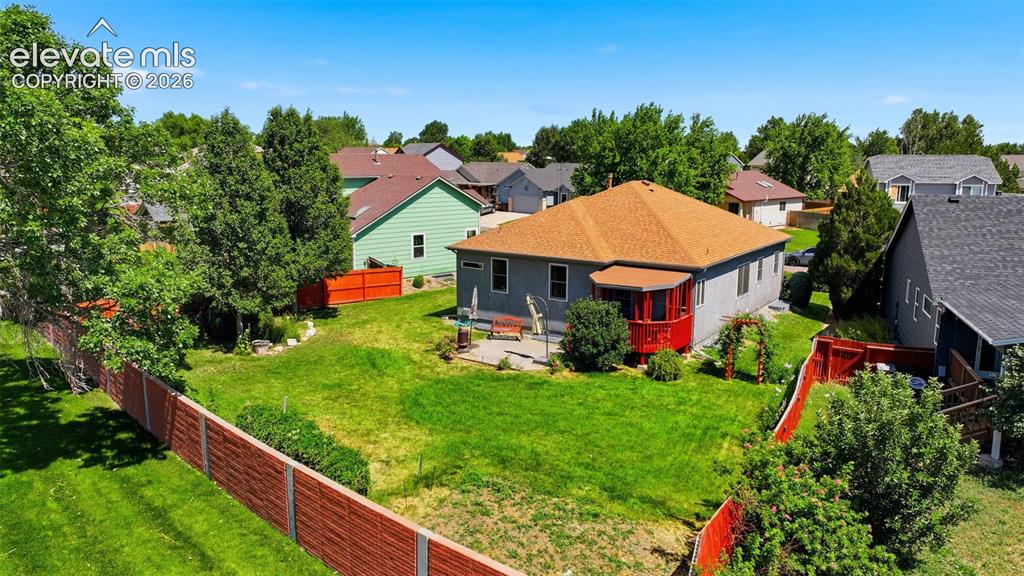 Image 27 of 31: Incredible private back yard for year round fun!