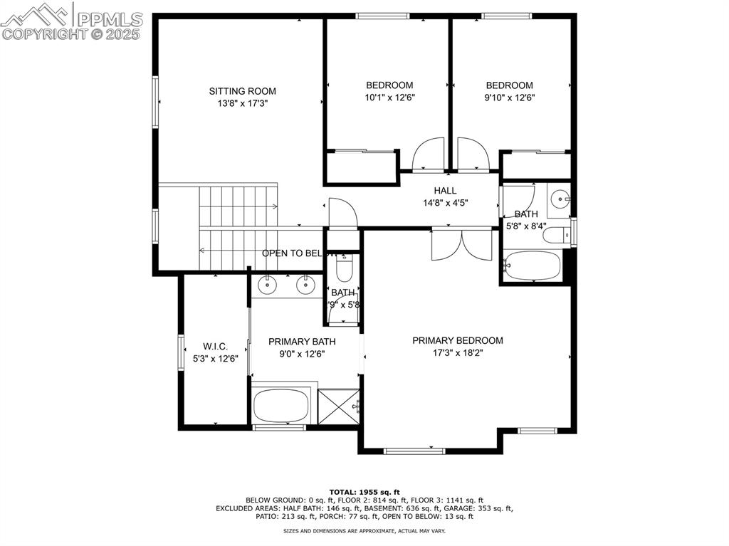 Image 33 of 35: Upstairs Floor Plan