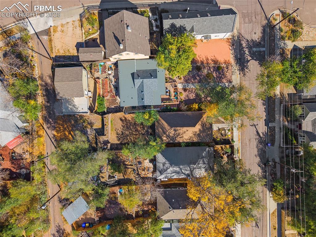 Image 34 of 36: Aerial perspective of suburban area