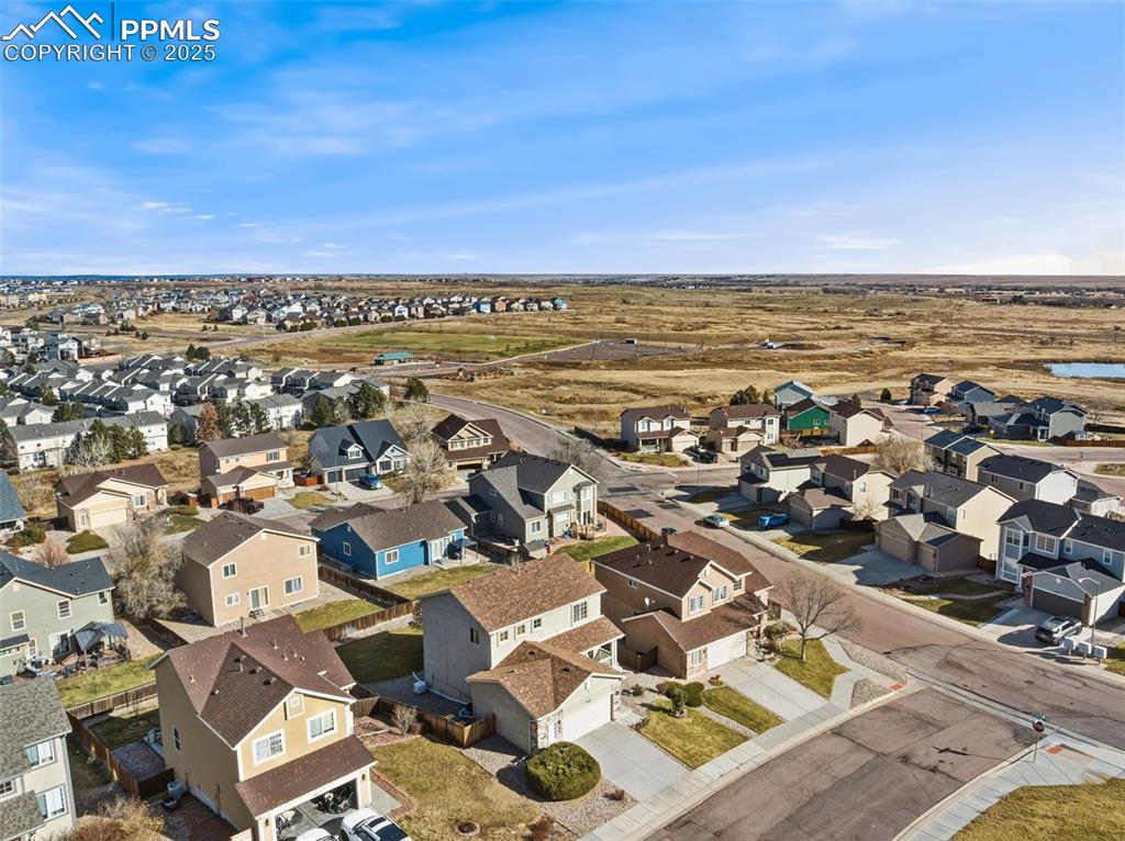 Image 29 of 33: Aerial perspective of suburban area