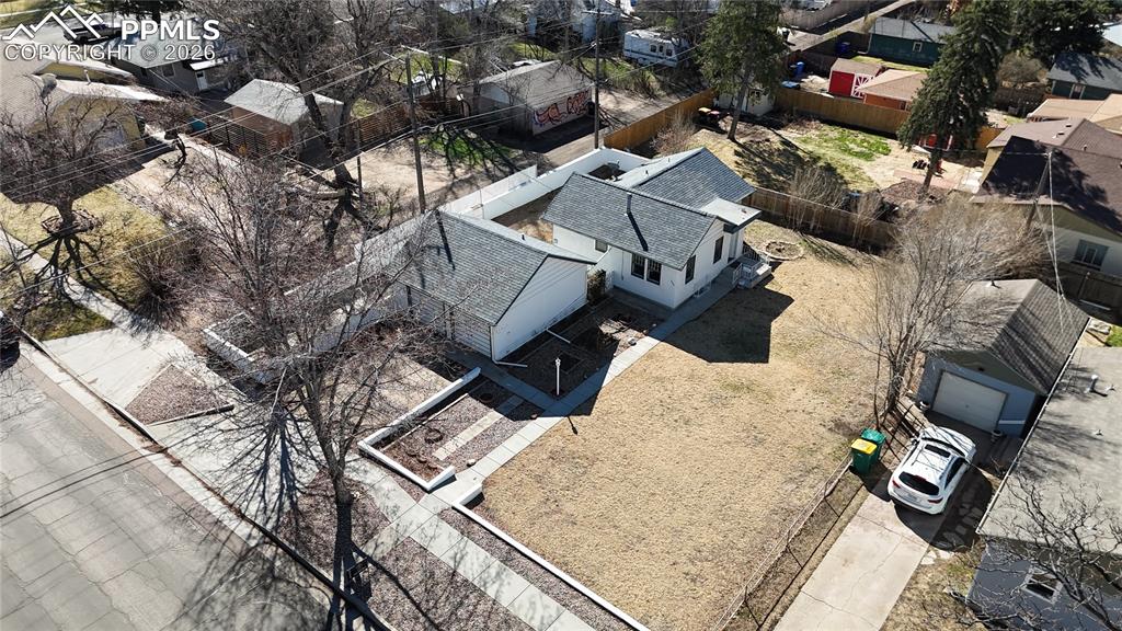 Image 31 of 34: Aerial perspective of suburban area