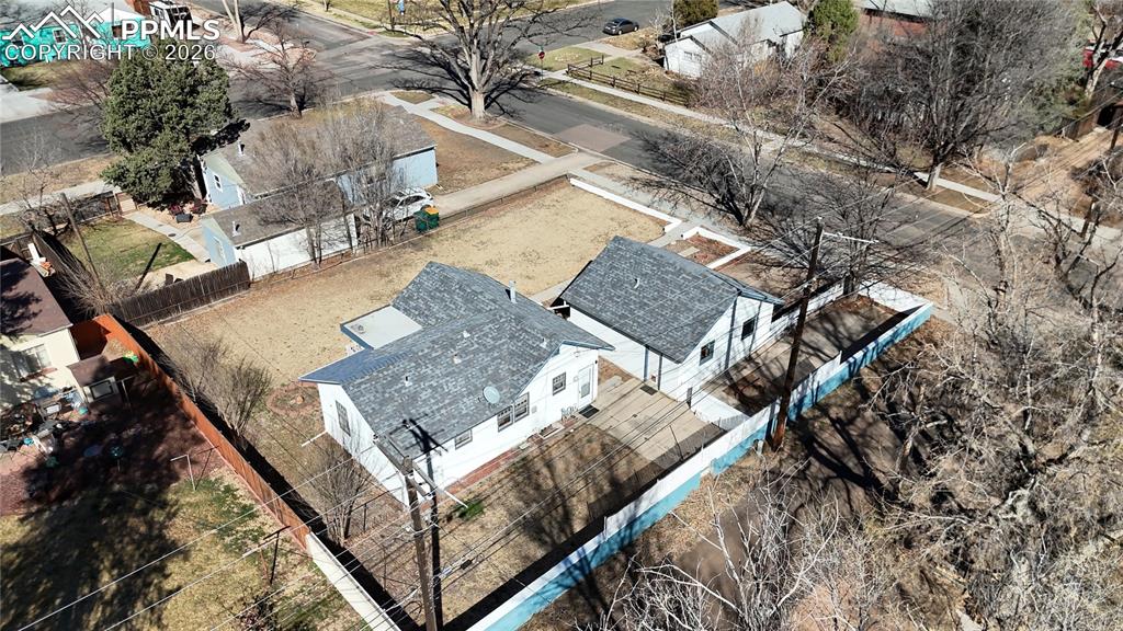 Image 33 of 34: Aerial perspective of suburban area