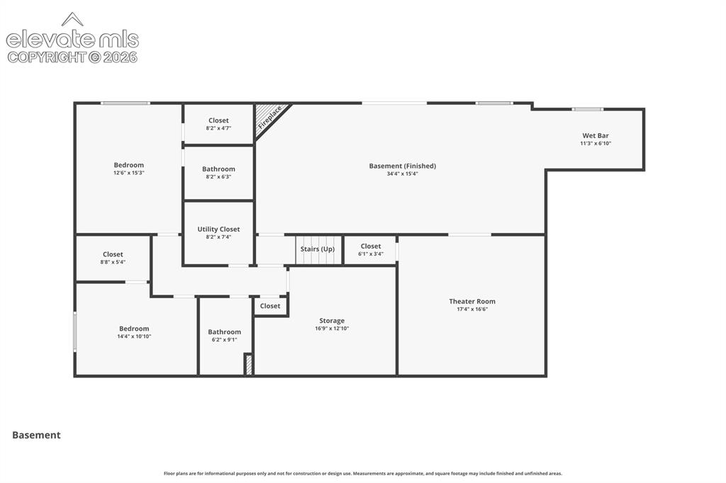 Image 40 of 45: Finished walk-out basement includes expansive recreation space, theater roo