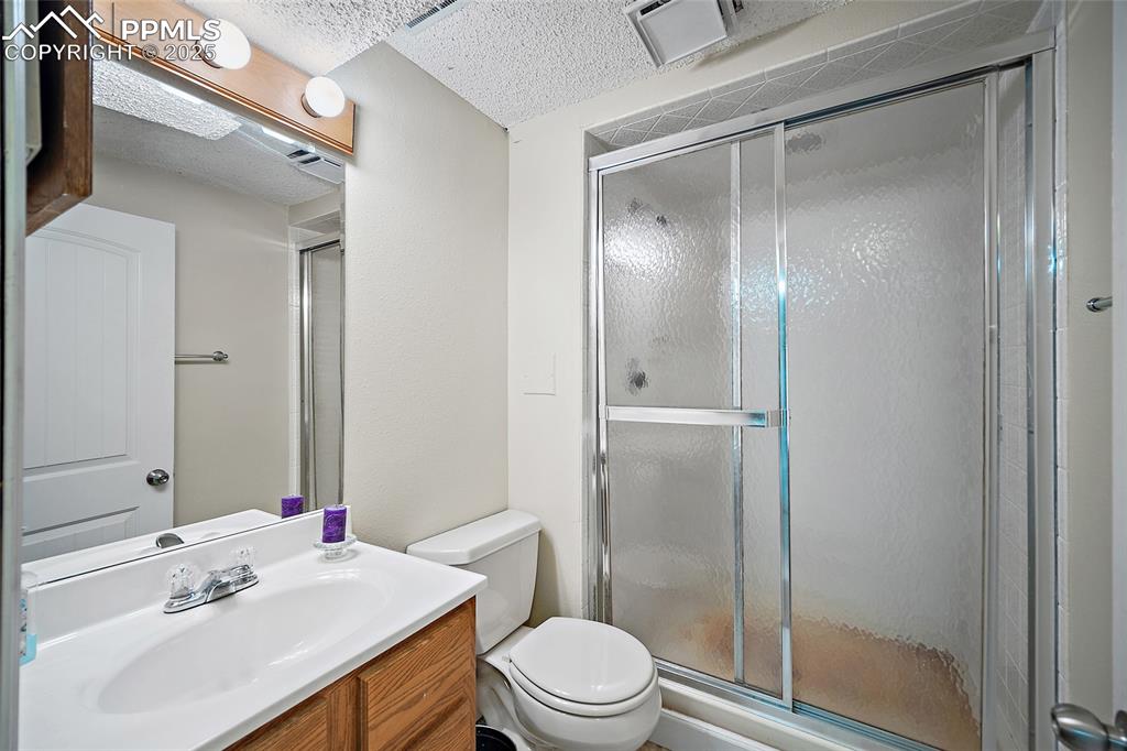 Image 28 of 50: Lower-level bathroom.