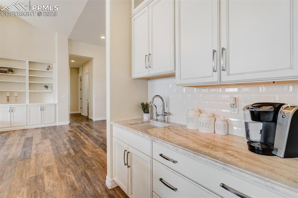 Image 9 of 50: Coffee / prep area in the kitchen.