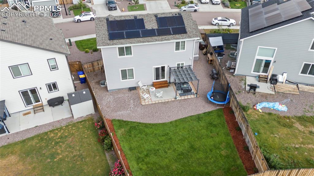 Image 43 of 45: Aerial perspective of suburban area