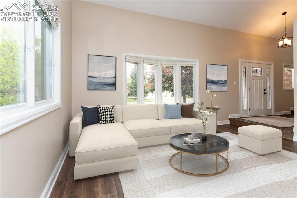 Image 9 of 50: Virtually staged photo of the living room.