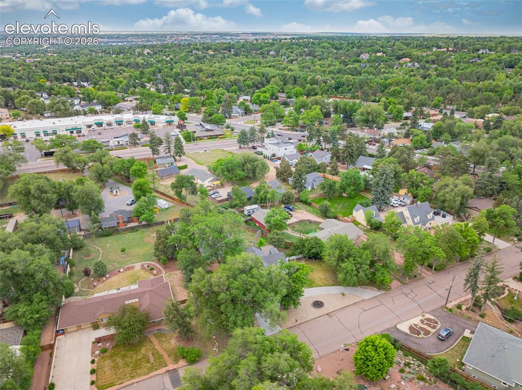 Image 41 of 50: Expansive neighborhood featuring mature trees and residential properties