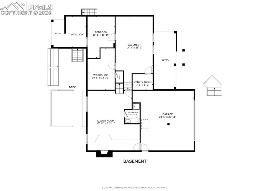 Image 28 of 28: Basement floor plan