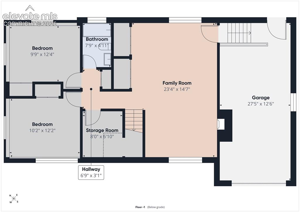 Image 44 of 50: Floor Plan – Lower Level – Lower level features a large family room with a 