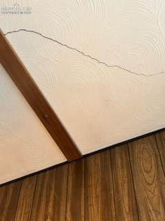 Image 49 of 50: Ceiling Crack – Alternate View Ceiling Detail – Additional view of a visibl