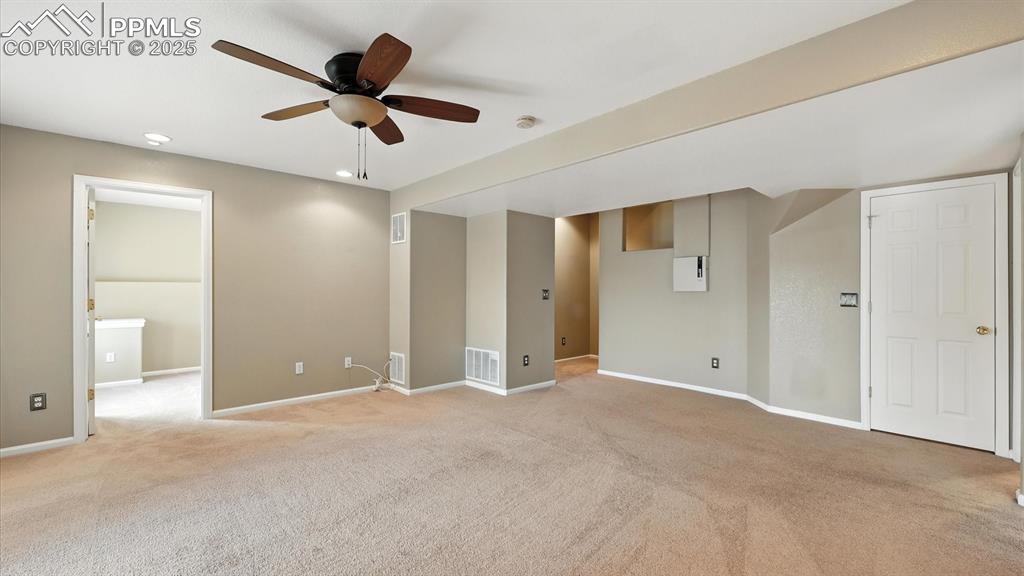 Image 41 of 50: Versatile Basement Family/Rec Room.
